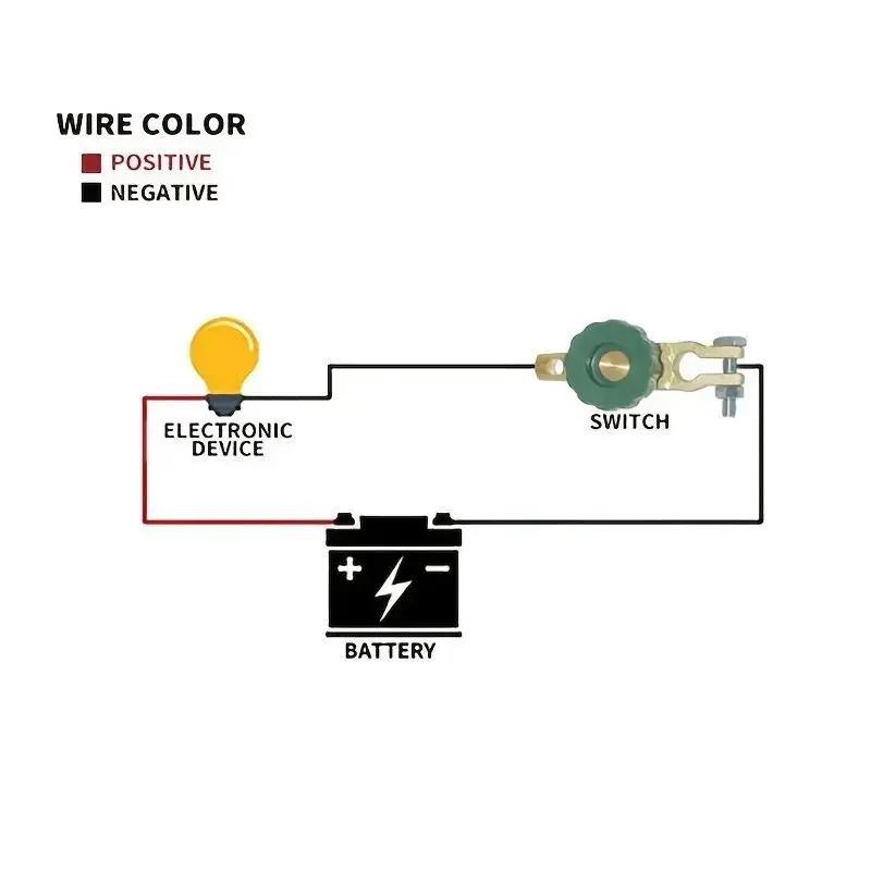 Car Battery Disconnect Isolator Switch Brass Heavy-Duty Quick Cut Off for 12V 24V Marine Boat Truck RV