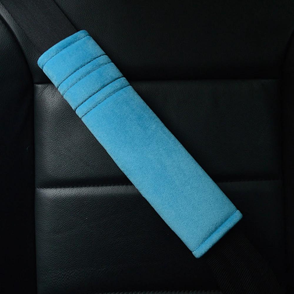 2Pcs/set Car Seatbelt Covers Velvet Shoulder Soft Plush Cushion Adjustable Belt Cover for Truck Backpack Straps Accessories
