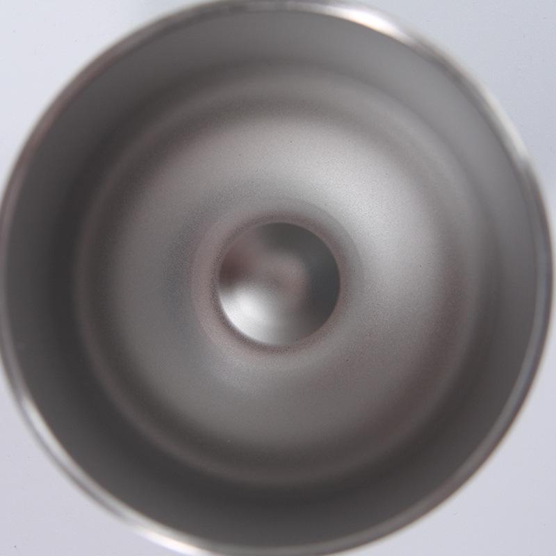 12oz Eierschalenförmiger U-förmiger Edelstahl-Vakuum-Weinbecher mit Bauchdesign