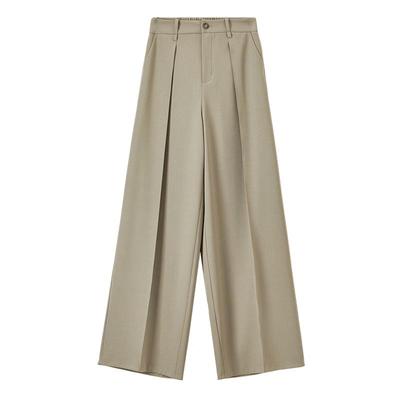 Shangdubila High-Waisted Wide-Leg Casual Trousers