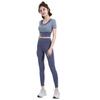 New Color Match Quick-Dry Bra-Free Yoga & Pilates Fitness Suit - Women's Short-Sleeved Two-Piece
