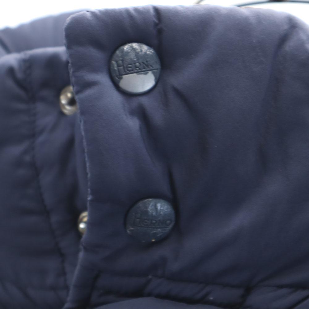 Herno Made In Romania Goose Down Coat 44 Blue PRODUZ LAVJPI HOODIE Men's Used