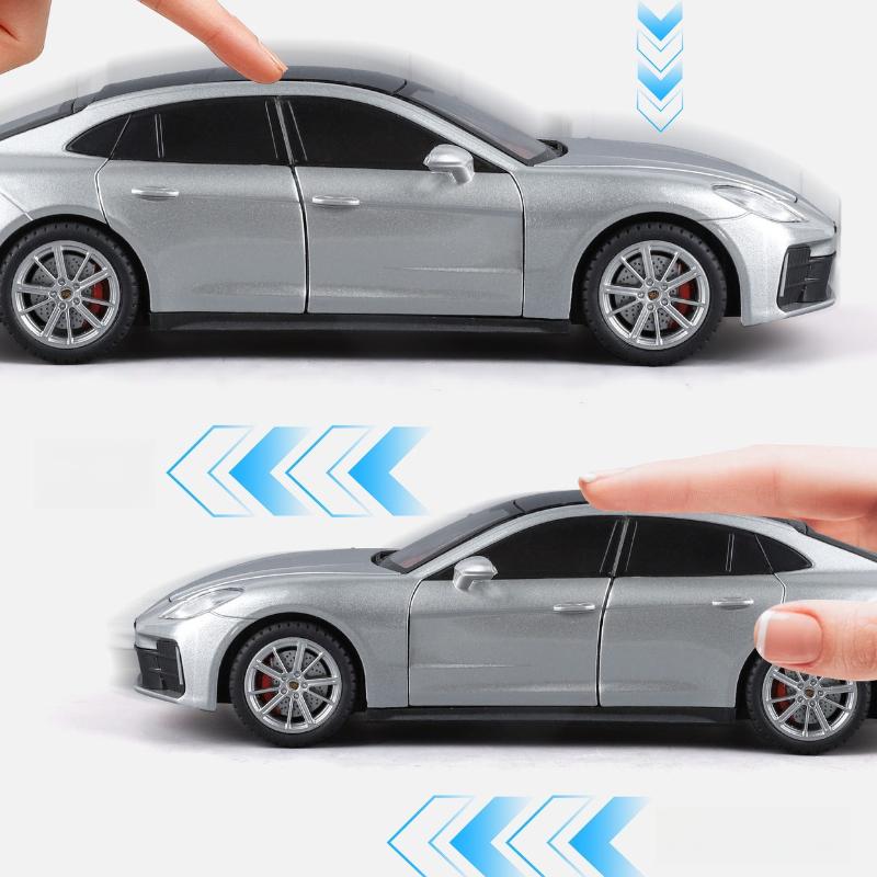 1:24 Panamera Simulation Alloy Luxury Sedan Car Model Sound And Light Pull Back Toy Car Toy Boy Collection Decoration Gift