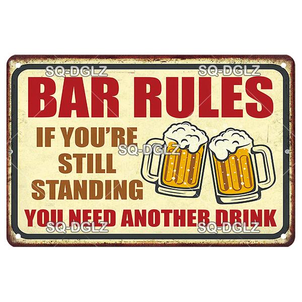 Vintage Metal Tin Sign Wall Decor Pub Bar Beer Retro Plaque Poster Wall Art Home Decor 20x30cm（7.8x11.8inch）