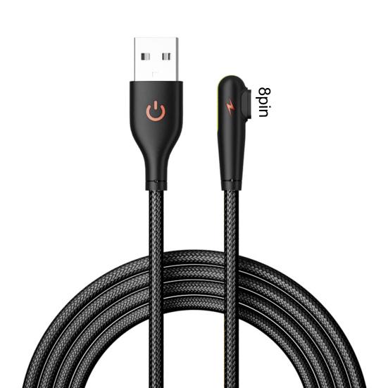 

Data Cable 90 Fast Charging 1/2m Degree Elbow 8Pin Charger Cord Wire 200cm