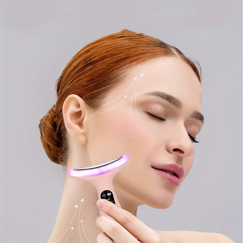 Rechargeable Facial and Neck Skin Care Beauty Device, Home Use Vibrating Massager, Facial and Neck Skin Care Gift for Women