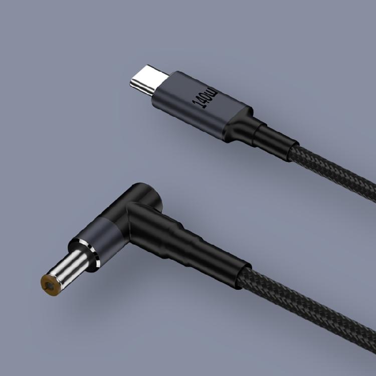 28V 5A 140W Type C to DC5.5x2.1mm 5.5x2.5mm Male Power Cable PD Charger Braided