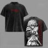 Thorfinn VINLAND SAGA T-shirt For Men's Clothing Anime Y2k Vintage Washed Oversized T Shirt Short Sleeve Cotton Casual Tees Tops