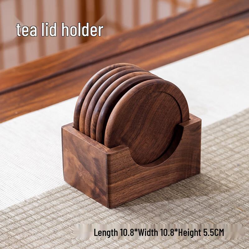 Black Walnut Mortise and Tenon Gongfu Tea Coaster