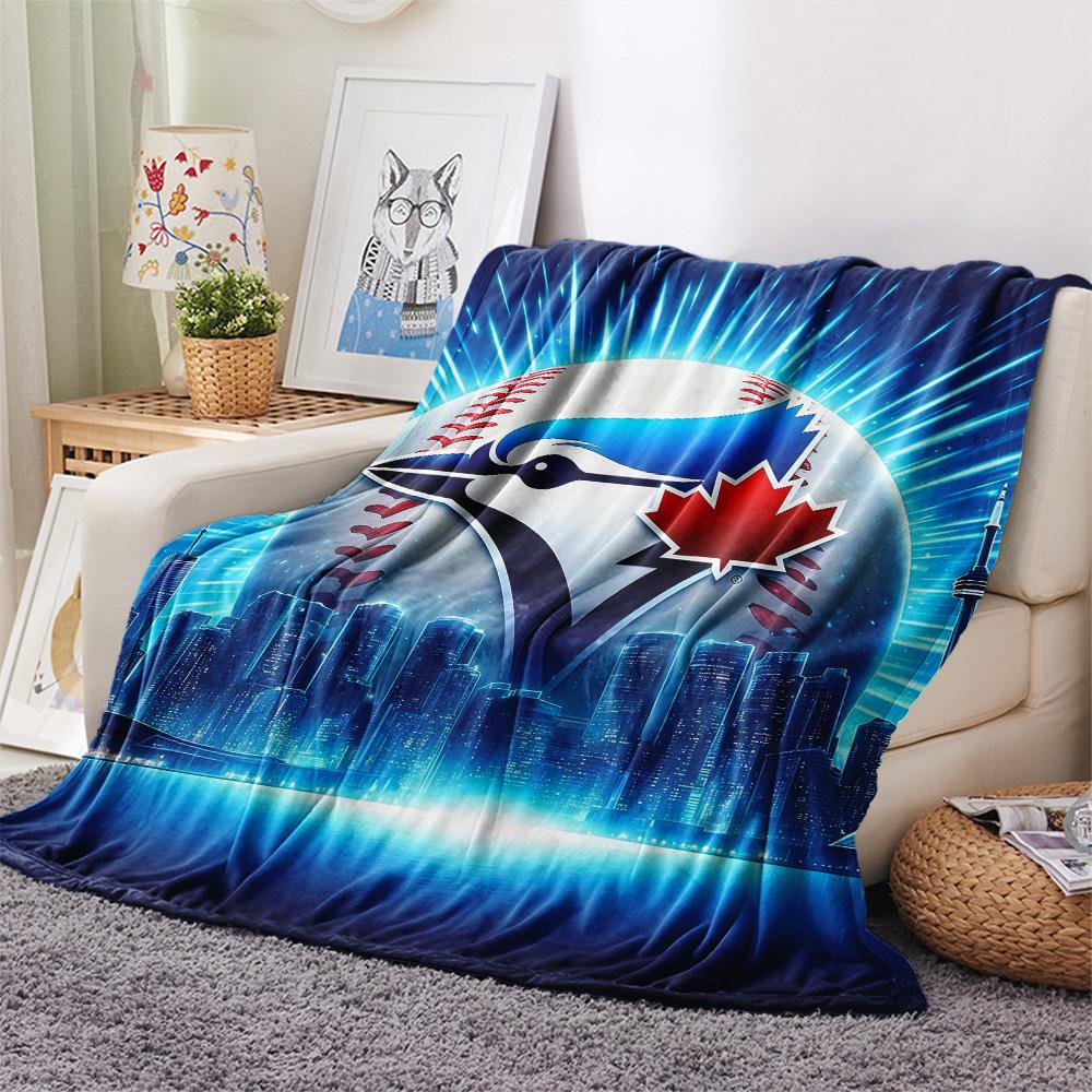 Toronto Blue Jays Flannel Blanket, High quality Comfortable for All Seasons, Home Decor, Warmth and Comfort