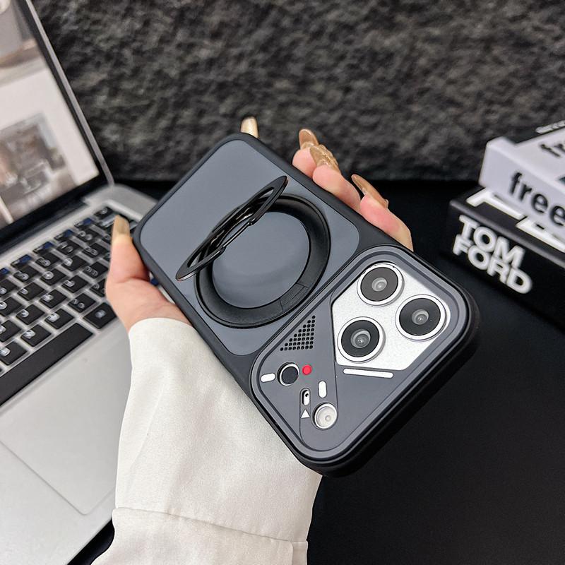 Yadun Contrasting Color 360 Rotating Magnetic Suction Bracket Is Suitable for Apple 17 Mobile Phone Case iPhone16promax Skin Grinding