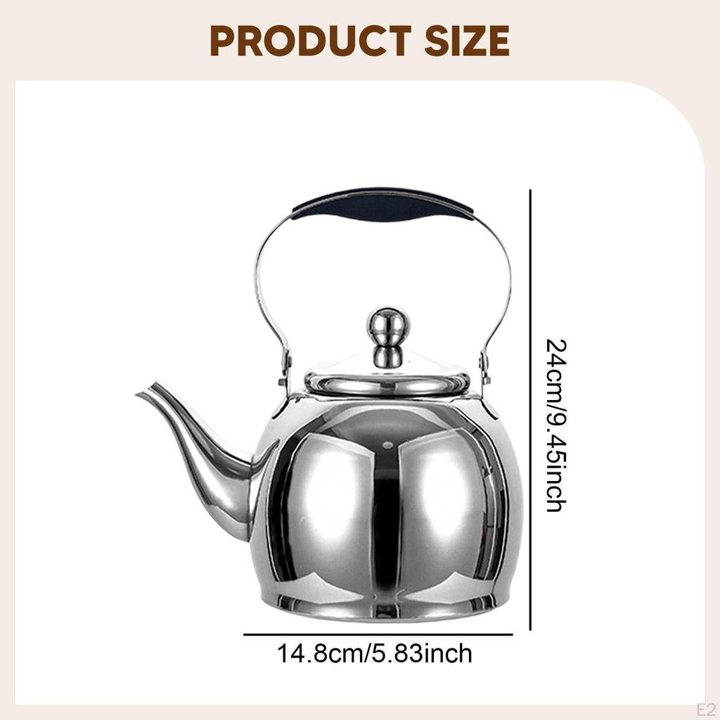 2.0L Stainless Steel Teapot Coffee Tea Kettle Daily Use Thickened Pot Water Boiler Jug for Hotel