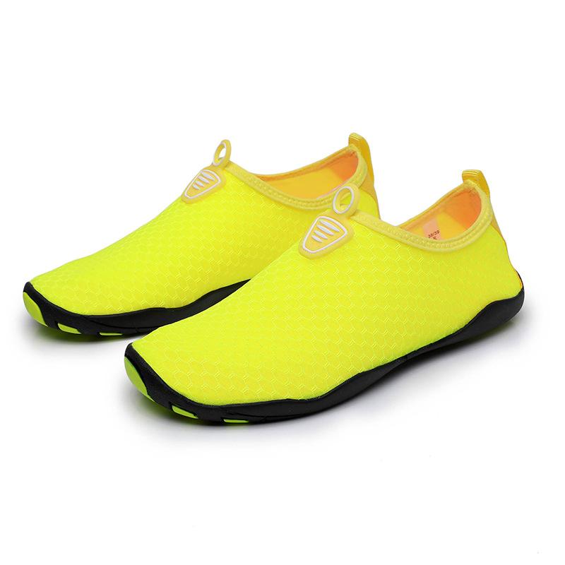 

Мужская и женская обувь для воды, однотонные, быстросохнущие, нескользящие, дышащие, мягкие аква-носки, носки для уличного пляжа, плавания, аква-носки для серфинга, йоги, упражнения в бассейне 44-45 неоновый жёлтый
