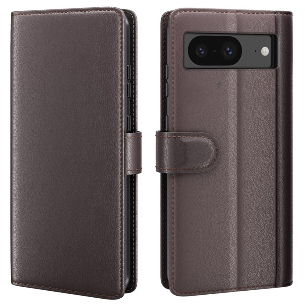 For Google Pixel 8 Phone Cases Genuine Split Leather Wallet Mobile Cover Stand