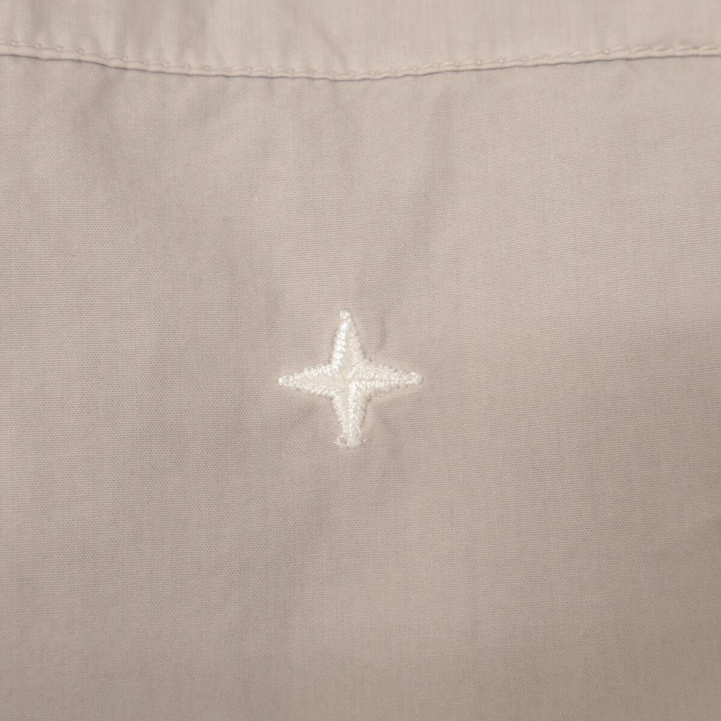 STONE ISLAND 671511101 One-point embroidered shirt tops M beigeUsed