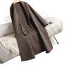 Women's Double-Sided Woolen Coat - Casual Loose Fit, Mid-Length, Suit Collar, Long Hair, Autumn/Winter 2025 Collection