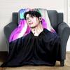 1Pc Cha Eun-woo Print Blanket Soft Comfortable Polyester Throw All Seasons Use Bedroom Office Outdoor Christmas Gift Choice Portrait Photo Print Print