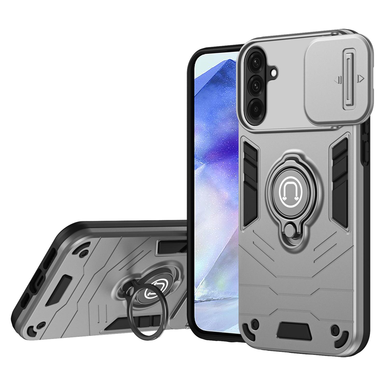 

Чохол для Samsung Galaxy A56 5G Slide Camshield Підставка PC+TPU Чохол для телефону Grey