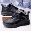 New Fashion Men Winter Snow Boots Warm Ankle Boots Non-slip Men Winter Shoes Leather Waterproof Plush Boots Chaussures Hommes