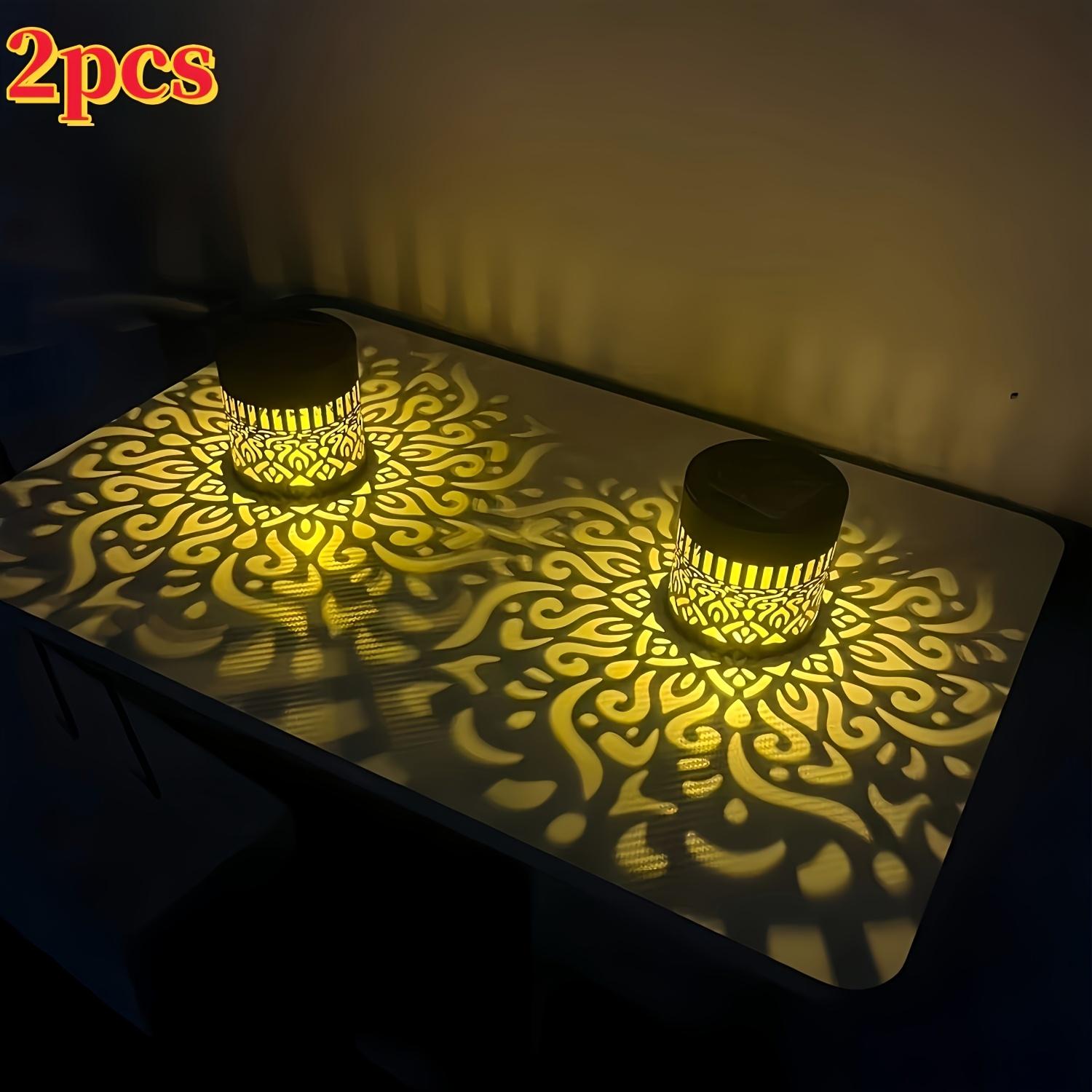 

2PCS Solar Outdoor Wall Lights IP65 Waterproof Vintage Modern Cut Out Warm Yellow LEDs for Garden Patio Balcony Villa Gate Decor 1W