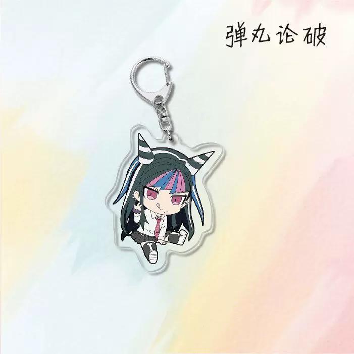 Danganronpa 1 Monokuma Naegi Makoto Acrylic Keychain, Creative Campus Anime Gift Accessories