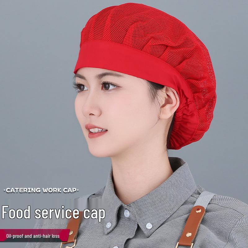 Women's Breathable Dustproof Kitchen Chef Hat - Sanitary Head Cover for Catering and Workshops