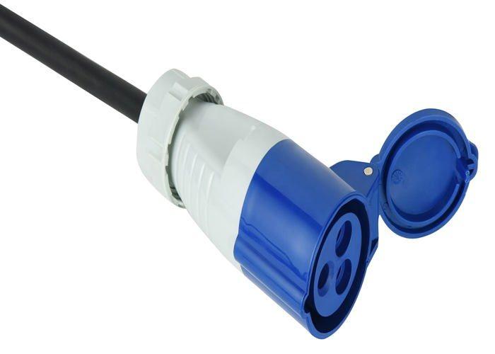 Rallonge Electraline - 46152 - 3 Prises Schuko + 1 Prise CEE - Câble Néoprène 1,5m - IP44 - 16A