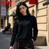 Hengyuanxiang Women's 100% Cashmere Semi-High Neck Sweater