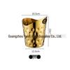 ZISIZ Hand-Hammered Golden Artificial Crystal Ice Bucket