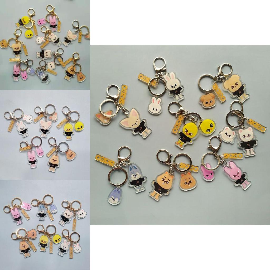 Stray Kids Skzoo Acrylic Double-sided Keychain Cartoon Kpop Fans Gift Collection