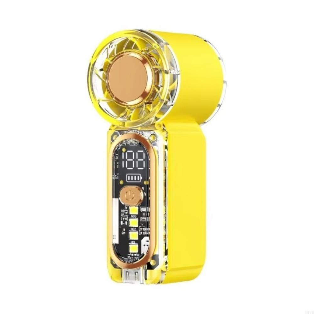 with Led Light Mini Cooling Fan USB Rechargeable Electric Fan Portable Pocket Fan  Camping