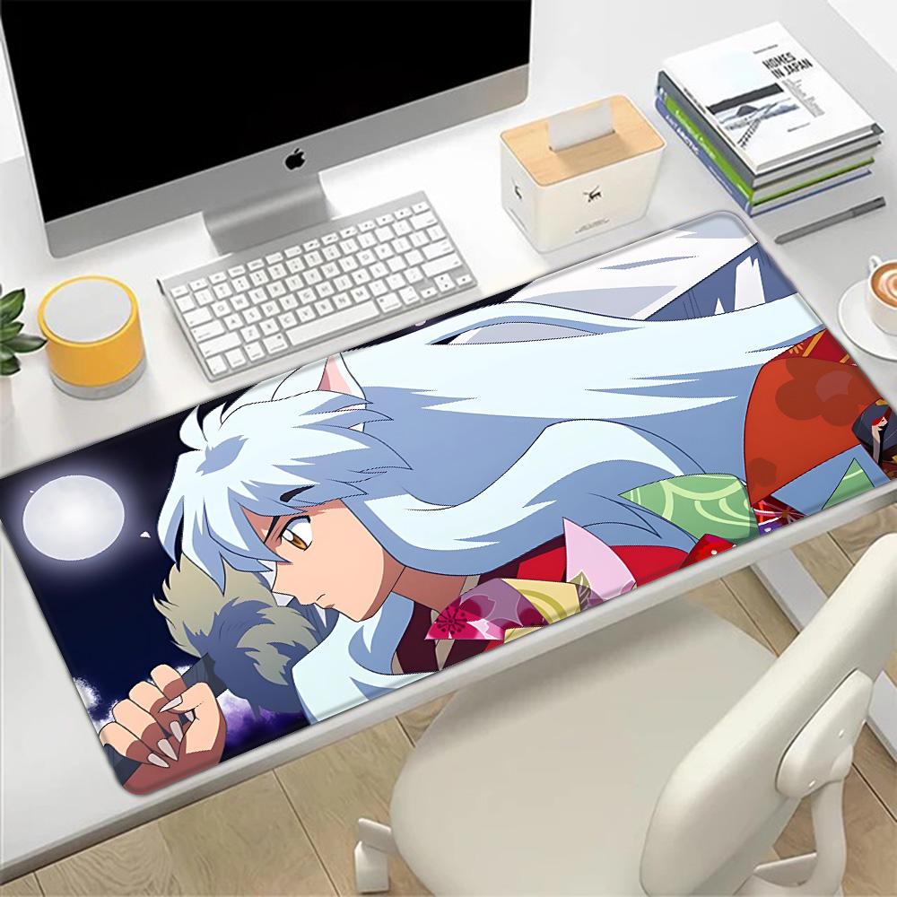 Anime Inuyasha Mousepad HD Printing Computer Gamers Locking Edge Non-slip Mouse Pad XXL90x40cm Keyboard PC Desk Pad