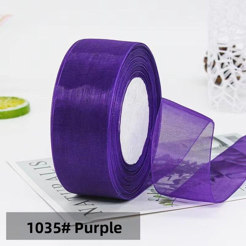 

Темные Цвета 4см Шифон Цветная Лента Шифоновая Лента Органза Атласные Ленты Шелковые Атласные Ленты Однотонные Ленты для Упаковки Подарков L фиолетовый