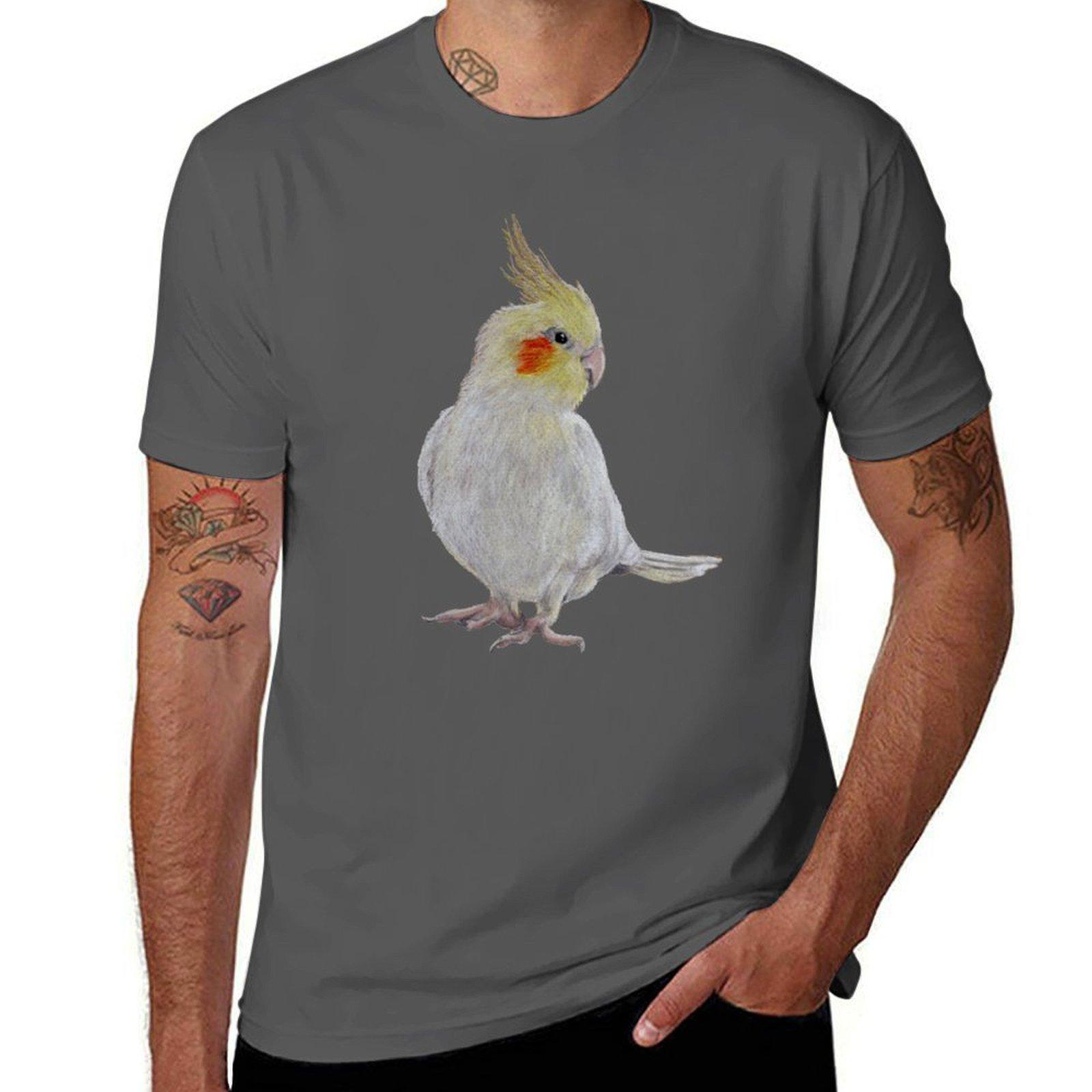 

cockatiel t man t Old custom print T-Shirt designer shirt shirt 4XL