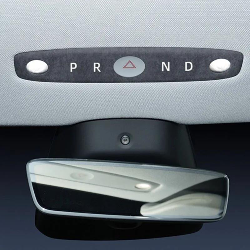 For Tesla Model 3 Highland 2025- Model Y 2025- Alcantara Car Front Reading Light Panel Trim Sticker Interior Accessories