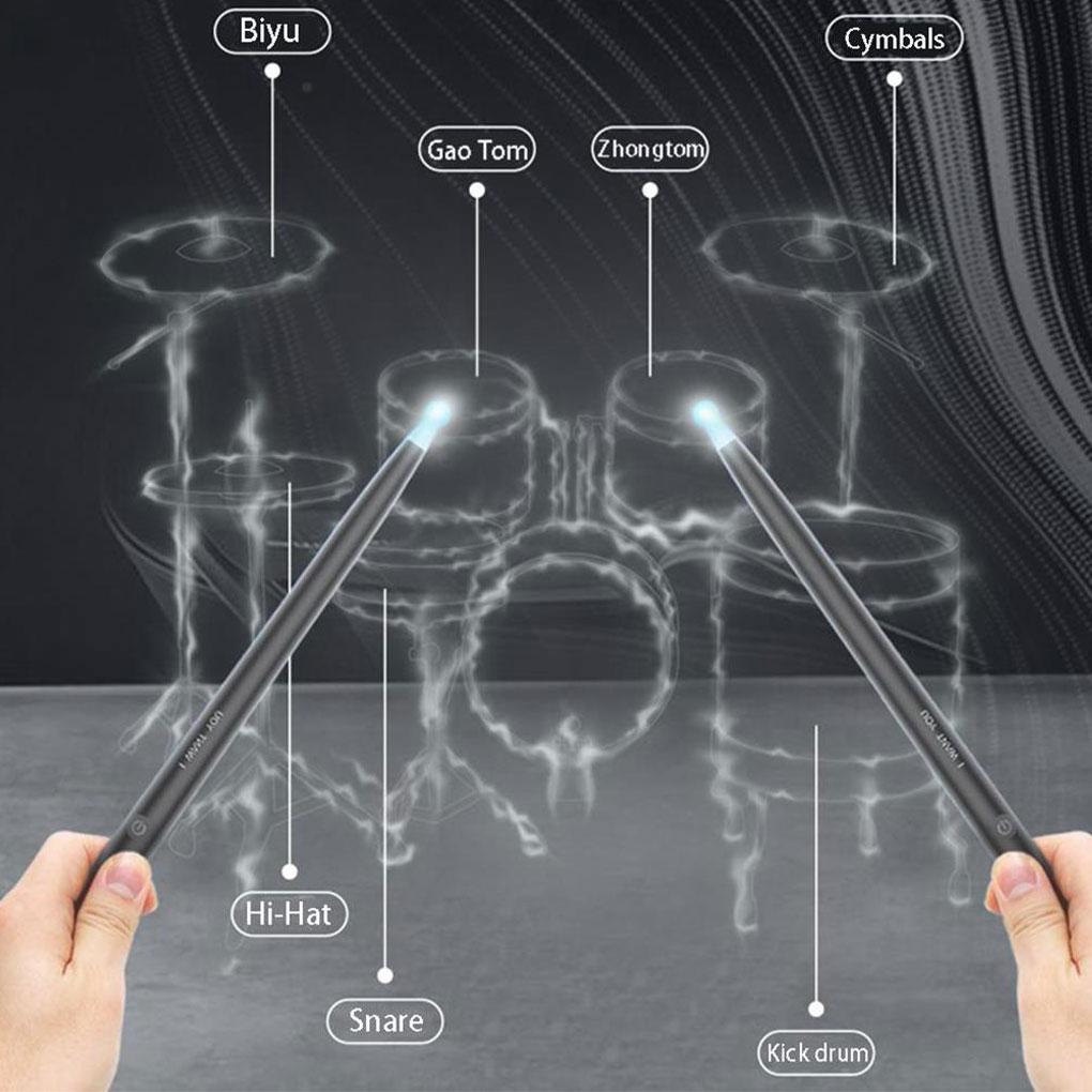 Somatosensory Drum Kit Portable Air Electronic Hand Practice Drumsticks Musical Instrument with Control Console