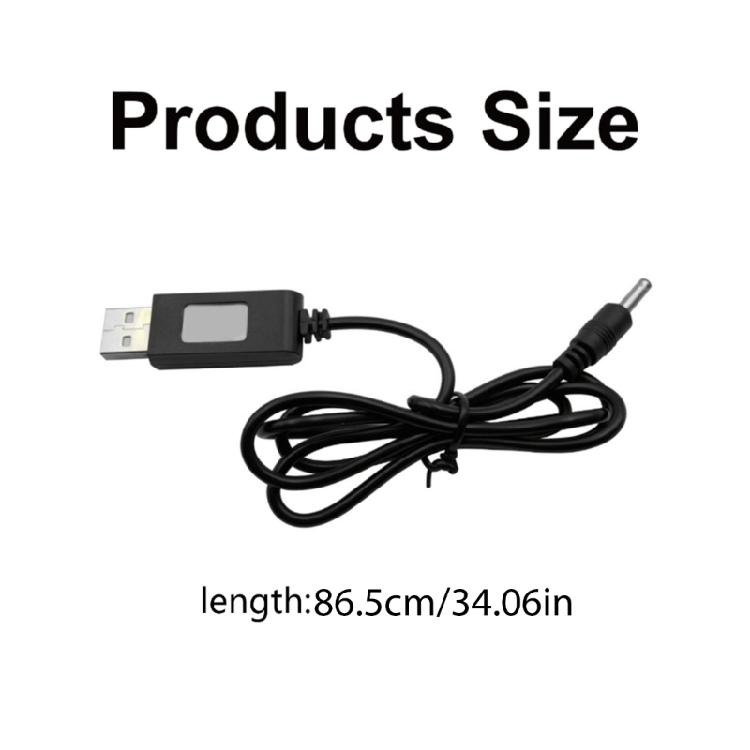 Multi Plug 3.5/5.5/USB 5pin USB Charging Cable for 3.7V Li Batteries with Charging Management and Auto Disconnection