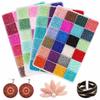 2mm farbige Rocailles-Set Kleine Glasperlen Acryl Buchstabenperlen Set Mit Organizer-Box Für Schmuckherstellung Halskette Armband DIY