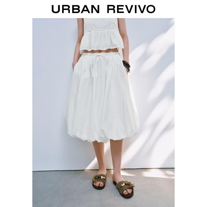 UR Women s Bow Tie Tulip Midi Skirt L
