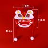 Traditional Style Chinese Pet Headwear Cartoon Lion Wakeup Hat For Spring Celebrations Festival