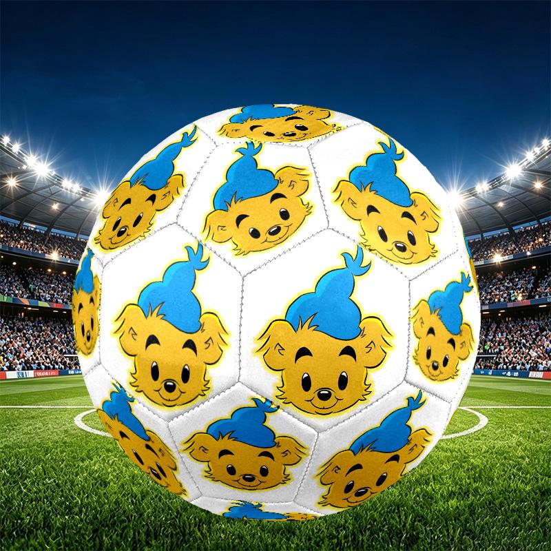 Bamse Print Size 5 Soccer Ball, PU Wear Resistant Football for Match Training and Daily Practice, Birthday Gift for Soccer Fans