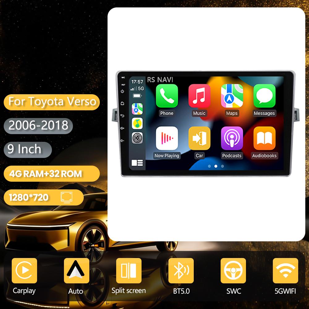 Android 16 for Toyota Verso 2010 2011 2012 2013 2014 2015 2016 Carplay Auto Stereo Video BT Video Autoradio App Control WIFI+4G