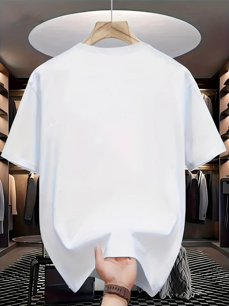 Men's New Summer 100% Cotton T Shirt with Basketball Print Short Sleeved Top Suitable for Basketball Enthusiasts and Daily Wear
