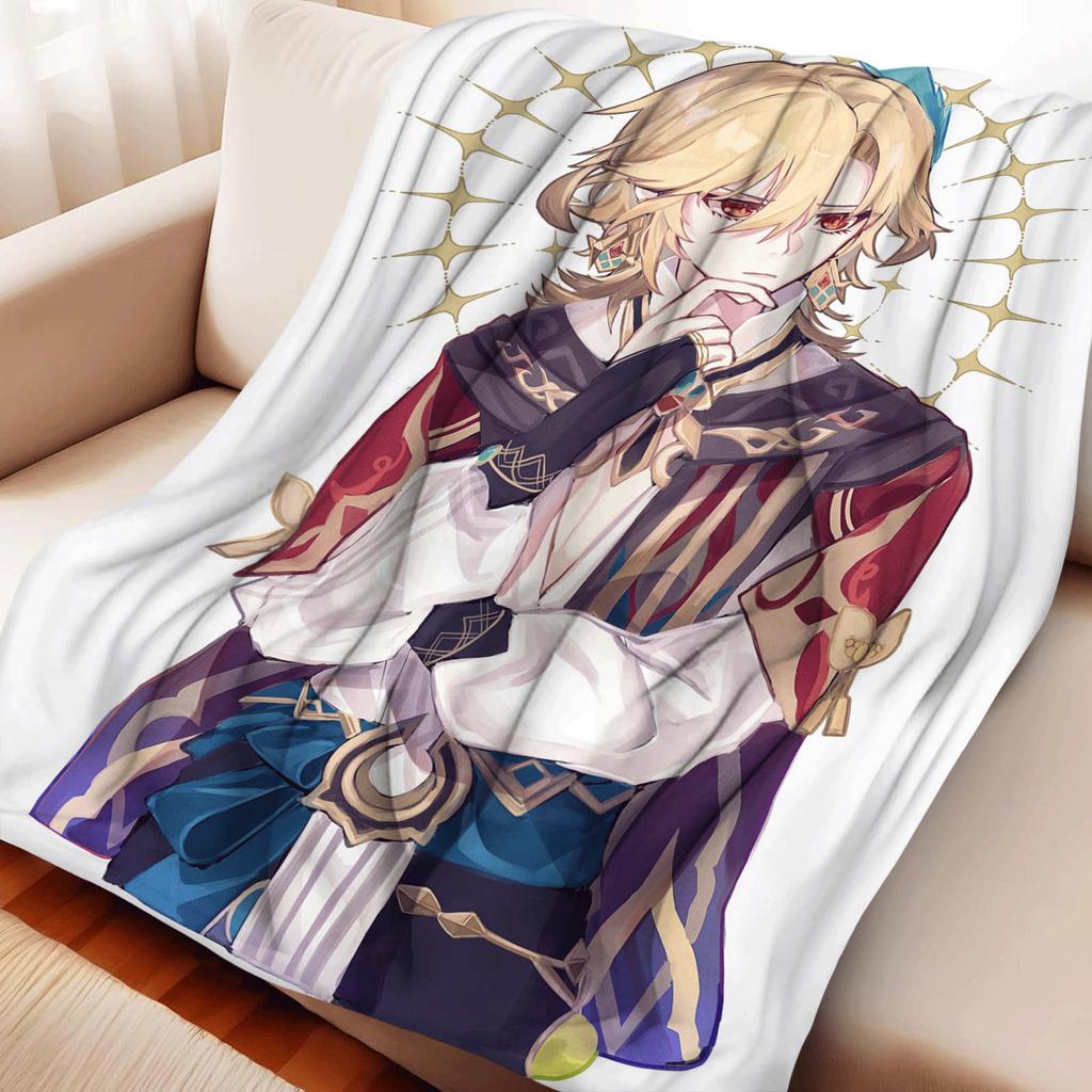 Game Genshin Impact Kaveh Flannel Blanket Warmth Soft Air Conditioning Otaku Blanket Multifunctional Decorative Blankets