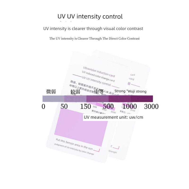 UV Test Card Lamp Sun Protection Clothing Skin Sunscreen Strength Indicator Card Test Paper Proximity Card UV Detection Blue Light