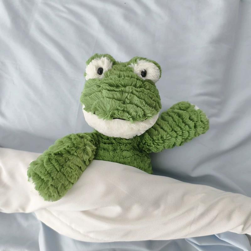 36cm Furry Green Frog Doll Stuffed Animal Cute Smiling Frog Plush Toy Sleeping Plushies Holiday Brithday Appease Gifts For Girl
