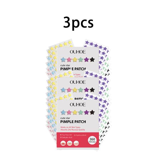 OUHOE star-shaped hydrocolloid care patch men and women facial partial patch daily breathable concealer hydrocolloid patch 360pcs