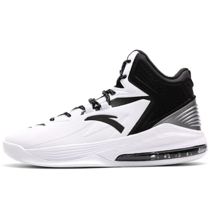 Anta Retro High Top Basketball Shoes Mens White Black 91631101-1 39