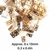 100PCS Furniture Hinges Brass Mini Hinge 10x8MM Gold Tiny Hinge Hardware With Screws Retro Style Brass Hinges Jewelry Box
