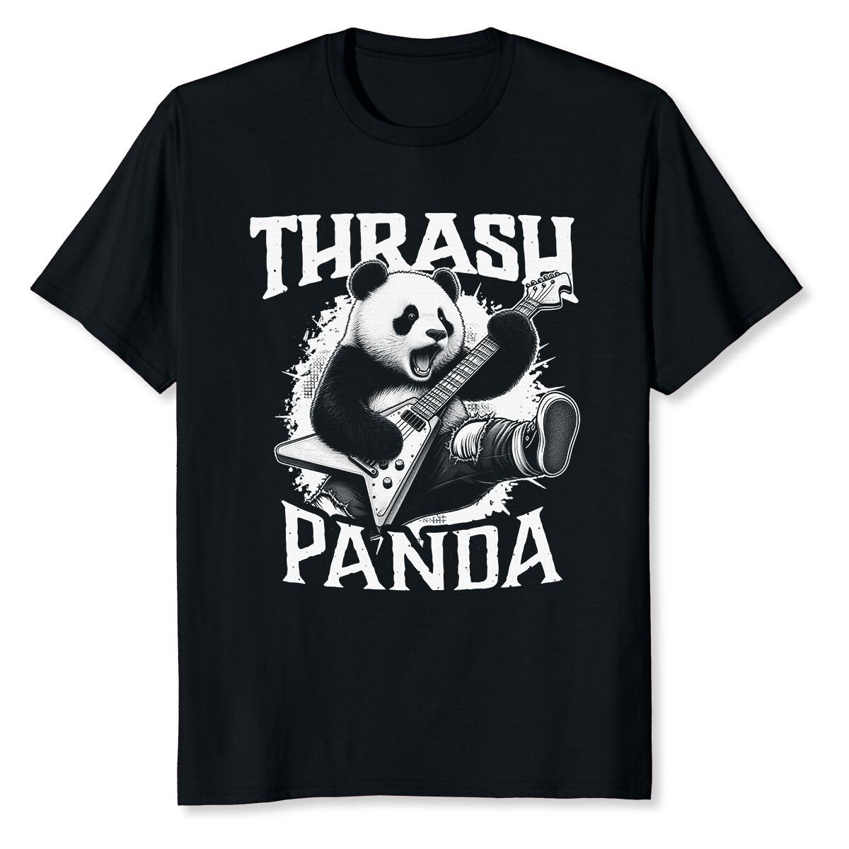 NEW LIMITED Thrash Panda Thrash Music Playing Guitar T-Shirt S